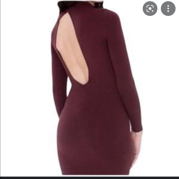 American Apparel open back body con dress in “wine” - Picture 2 of 4
